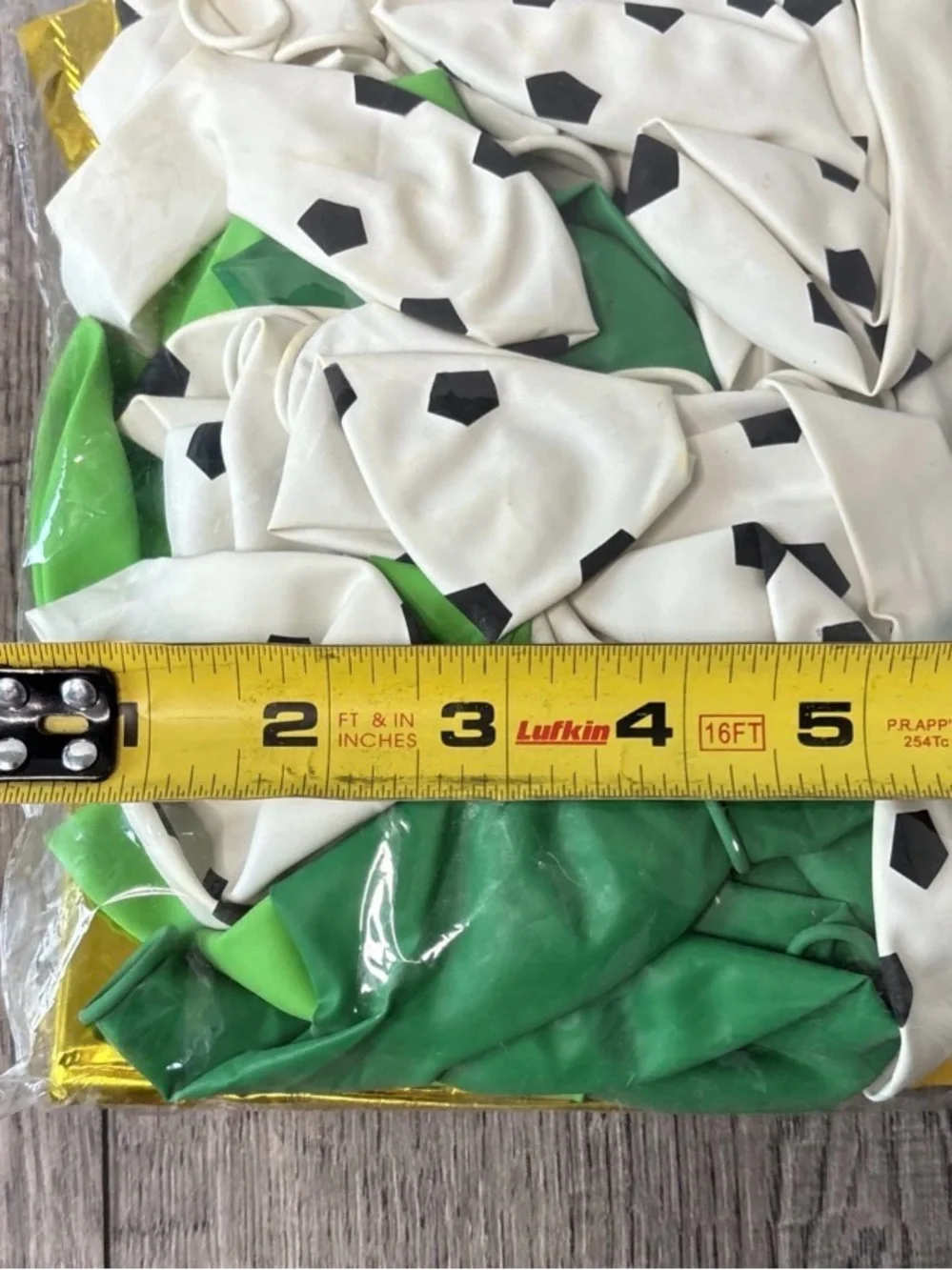 Soccer Party Balloon Set - Green, White & Gold